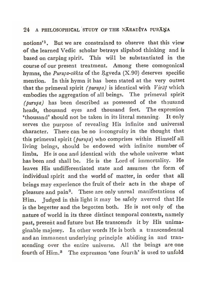 The Naradiya Purana- A Philosophical Study (An Old And Rare Book) - Indya