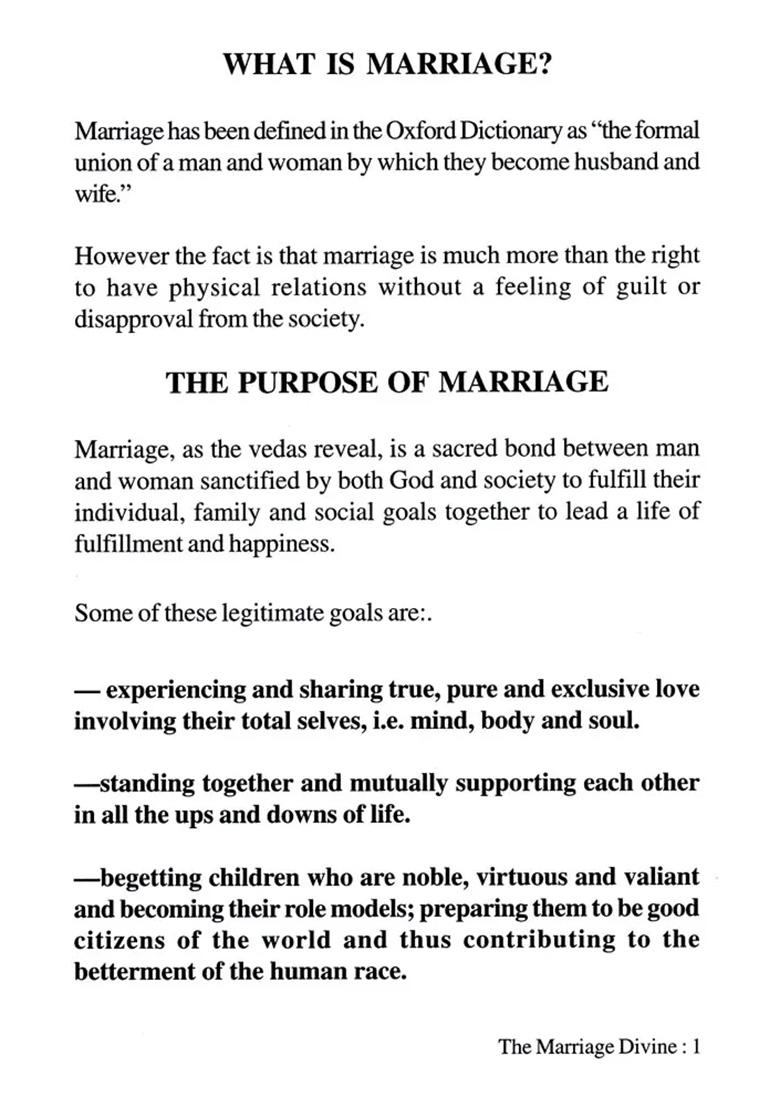 The Marriage Divine (With The Hindi And English Translation Of Mantras Recited At The Vedic Marriage Ceremony) - Indya