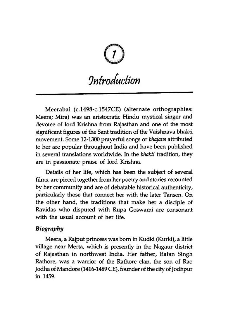 Meera Bai: Her Life And Devotion (The Eternal Consort Of Lord Krishna) - Indya