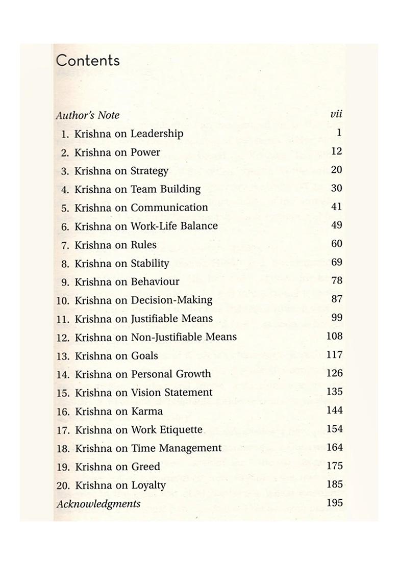 Krishna The Management Guru - Indya