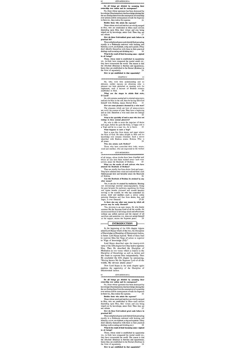 Gita-Madhurya (The Melody Eternal): Gita Through Questions And Answers - Indya