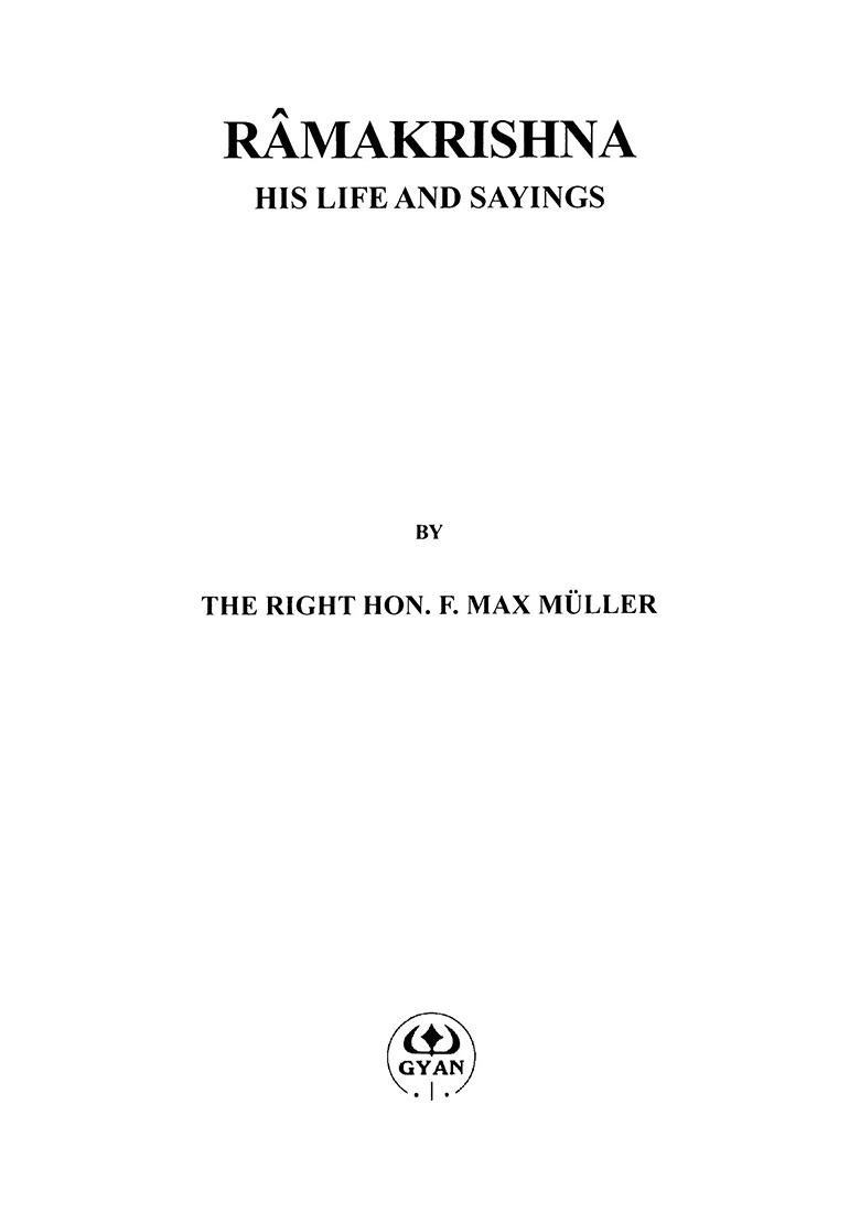 Ramakrishna His Life And Sayings - Indya