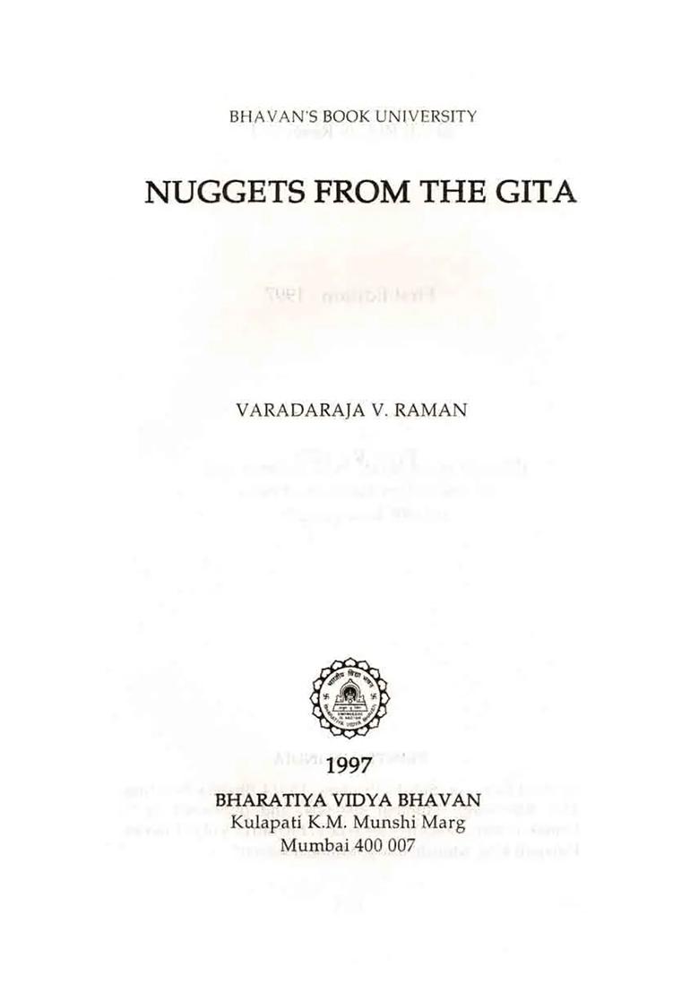 Nuggets From The Gita (An Old And Rare Book) - Indya