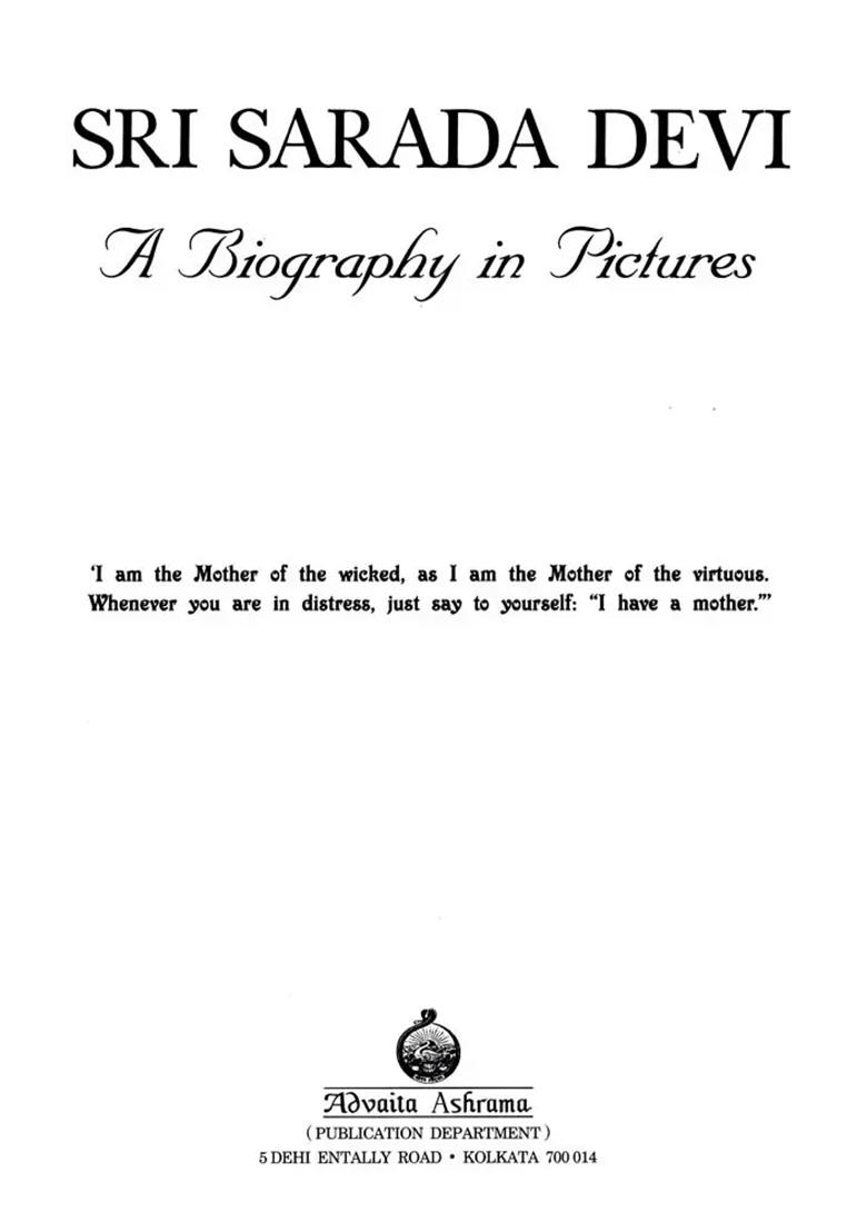 Sri Sarada Devi: A Biography In Pictures - Indya