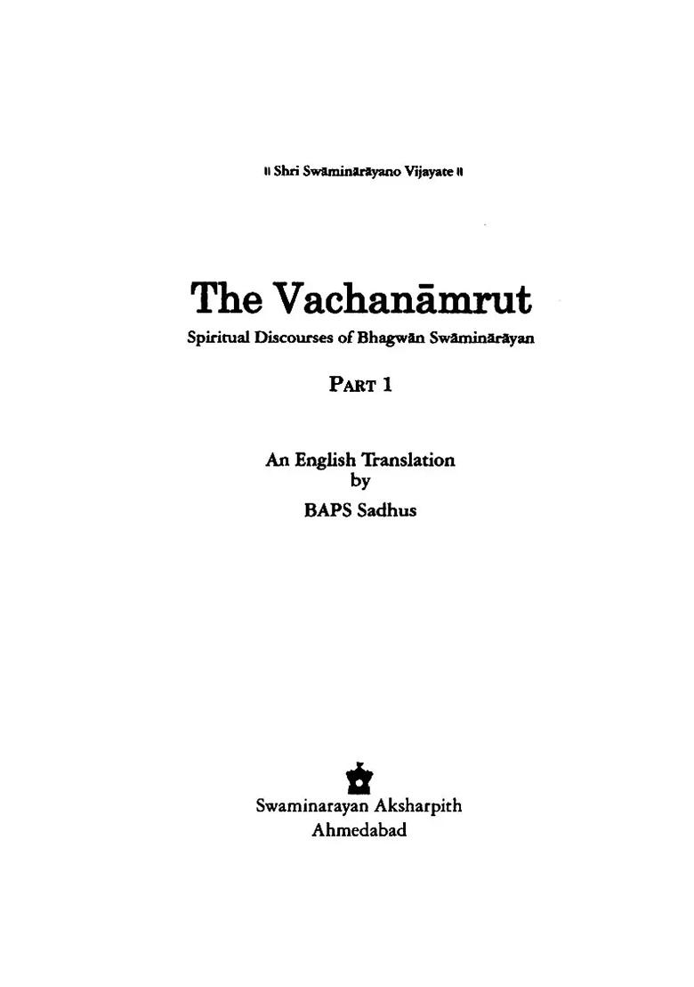 The Vachanamrut: Spiritual Discourses Of Bhagwan Swaminarayan (Set Of 3 Volumes) - Indya