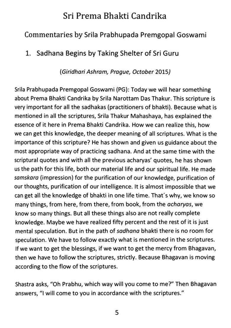 The Essence Of Sri Prema Bhakti Candrika - Indya