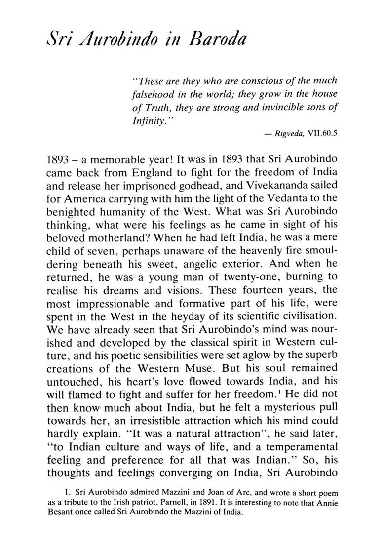 Sri Aurobindo (His Life Unique) - Indya