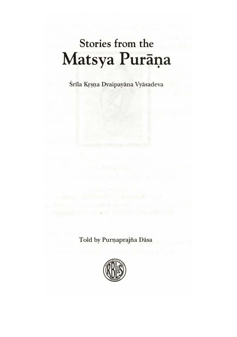 Stories From The Matsya Purana - Indya