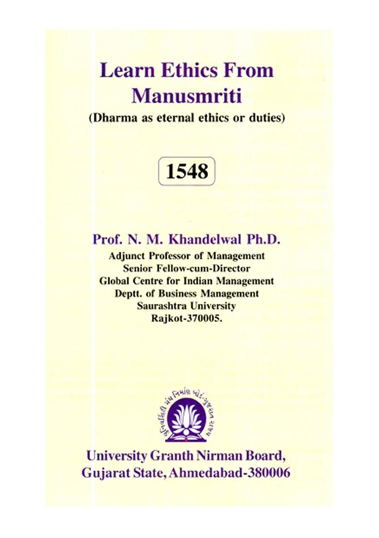 Learn Ethics From Manusmriti (Dharma As Eternal Ethics Or Duties) - Indya