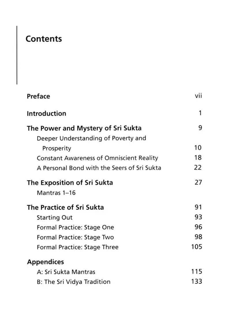 Sri Sukta: Tantra Of Inner Prosperity - Indya