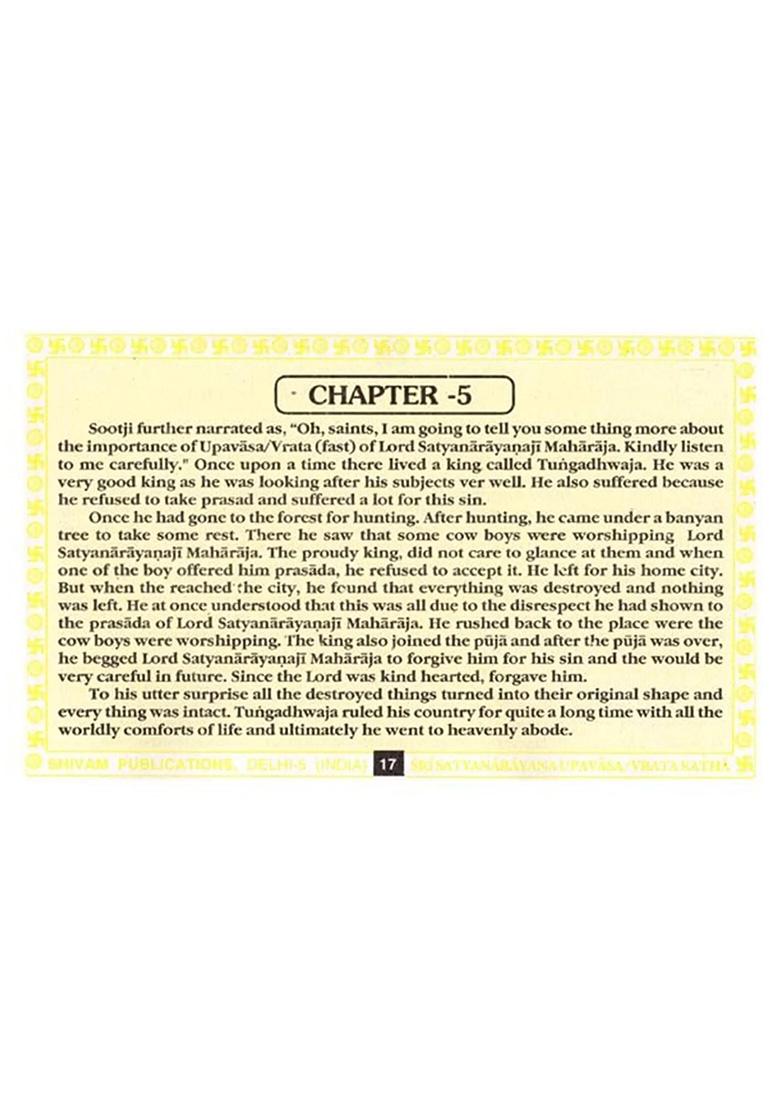 Sri Satyanarayana (Purnamasi) Vrata Katha In Hindi & English With Romanized - Indya