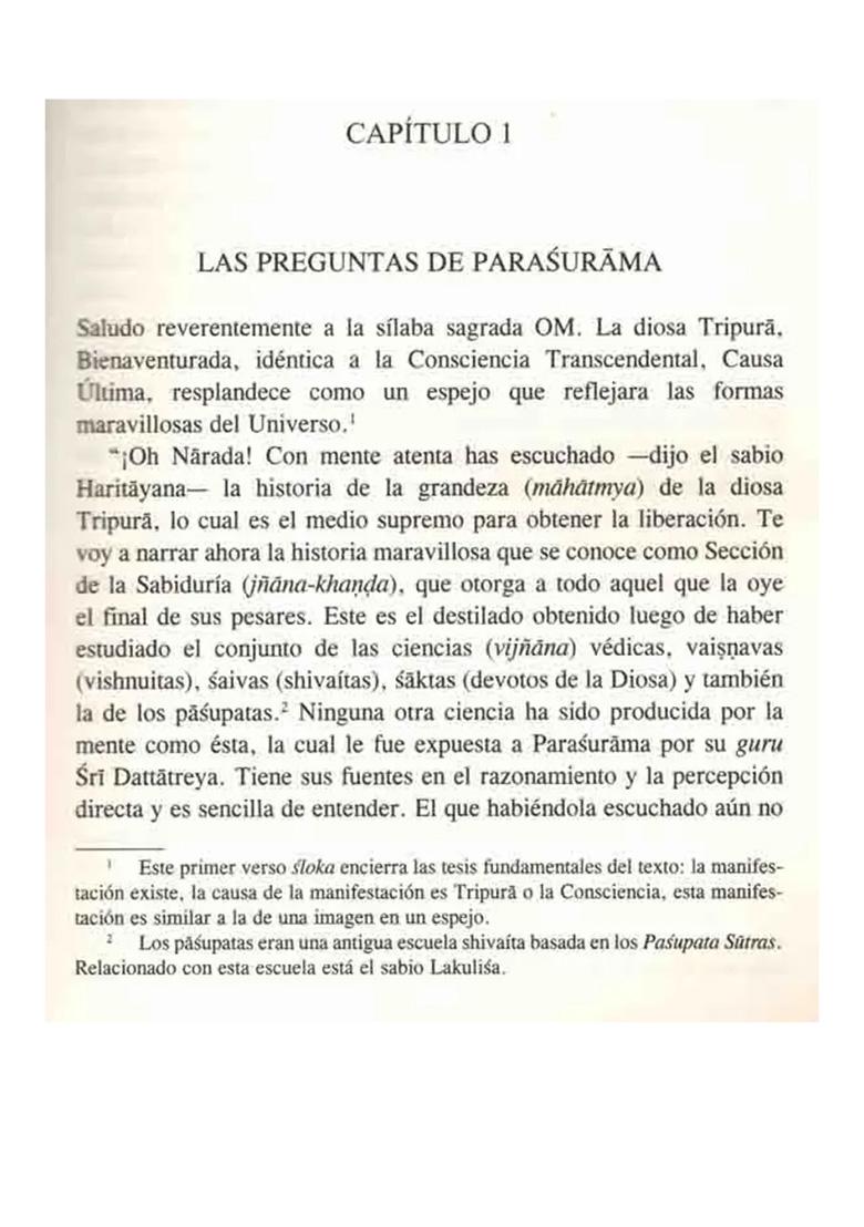 El Misterio De La Diosa Tripura- Tripura Rahasya: The Mystery Of Goddess Tripura- Tripura Rahasya (Wisdom Section) Spanish - Indya