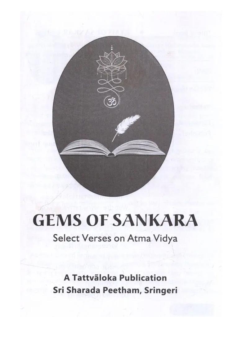 Gems Of Sankara- Select Verses On Atma Vidya - Indya