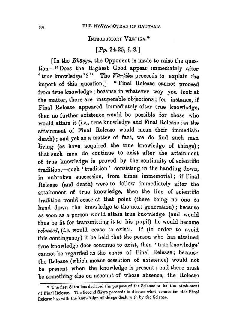 The Nyaya-Sutras Of Gautama: With The Bhasya Of Vatsyayana And The Vartika Of Uddyotakara ( Set Of 4 Volumes) - Indya