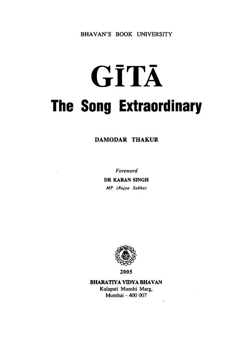 Gita: The Song Extraordinary - Indya