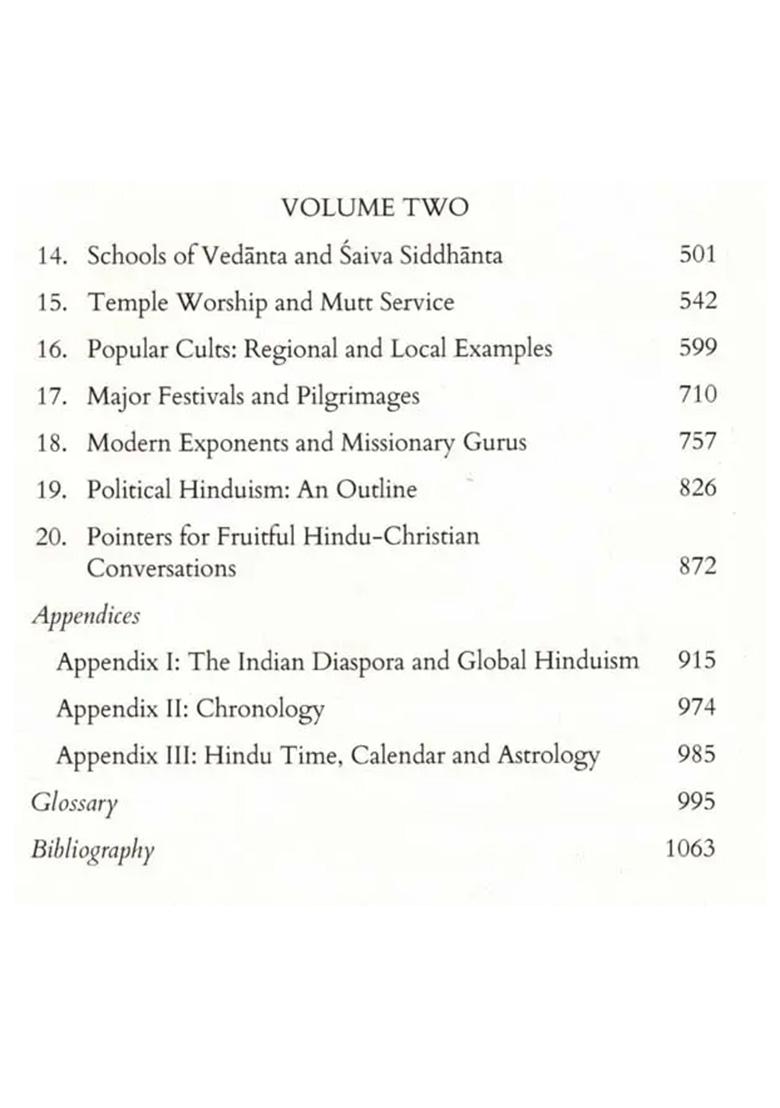 The Hindu Religious Traditions- A Comprehensive Introduction (Set Of 2 Volumes) - Indya