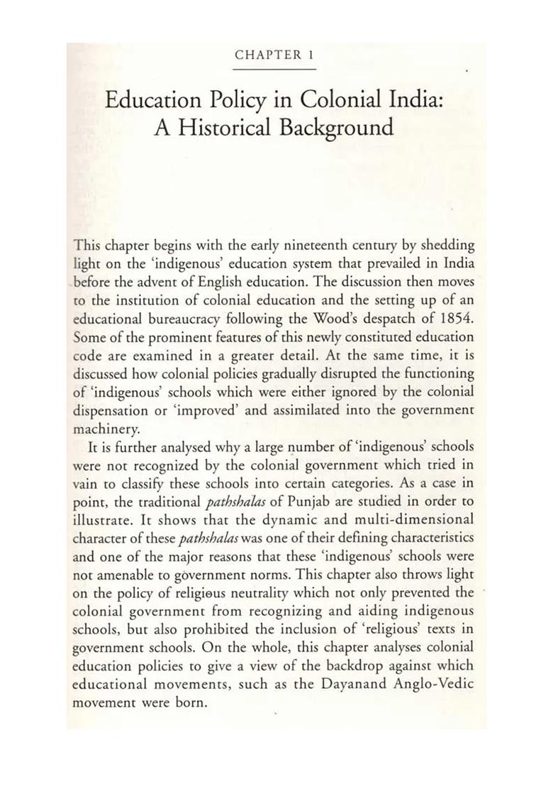 The Dayanand Anglo-Vedic School Of Lahore- A Study Of Educational Reform In Colonial Punjab, C.1885-1925 - Indya