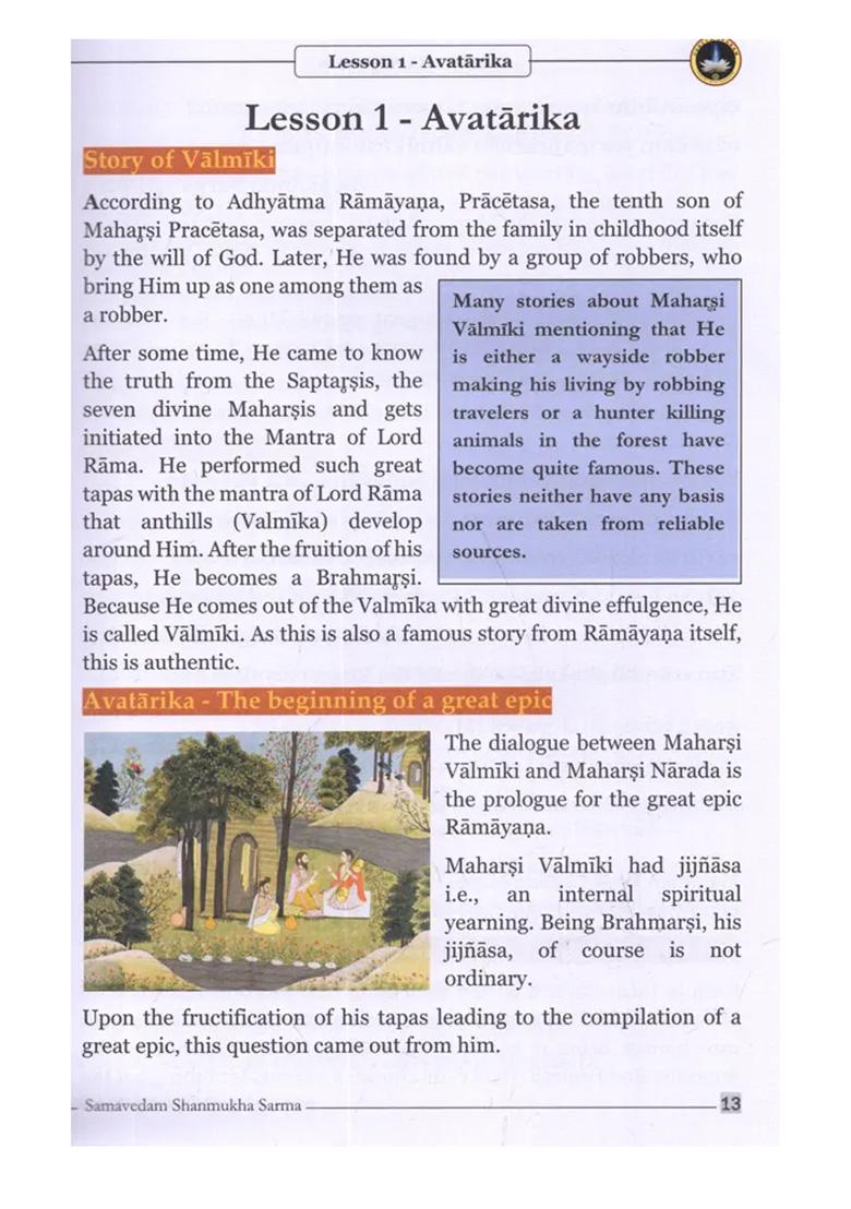 Valmiki Ramayanam With Detailed Commentary For Younger Generations - Indya