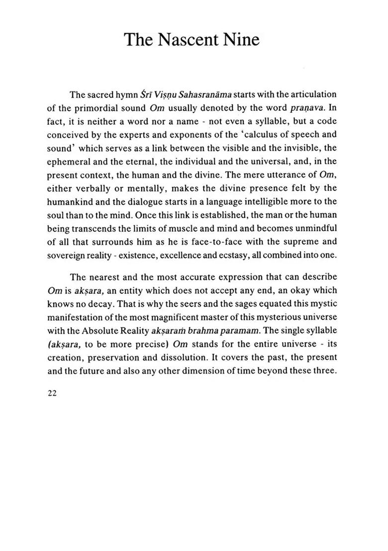 The Universe That Is God: An Insight Into The Thousand Names Of Lord Visnu (Commentary On Vishnu Sahasranama) - Indya