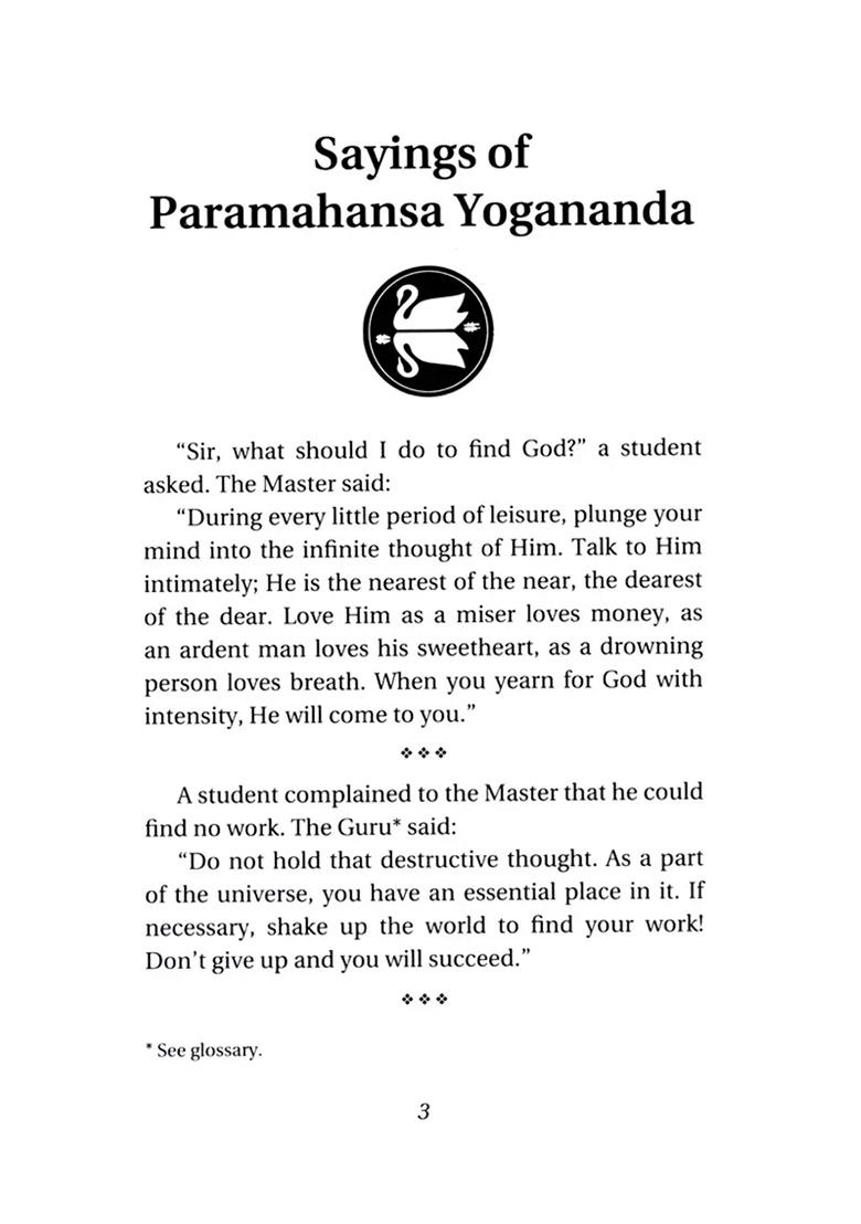 Sayings Of Paramahansa Yogananda- Author Of Autobiography Of A Yogi - Indya