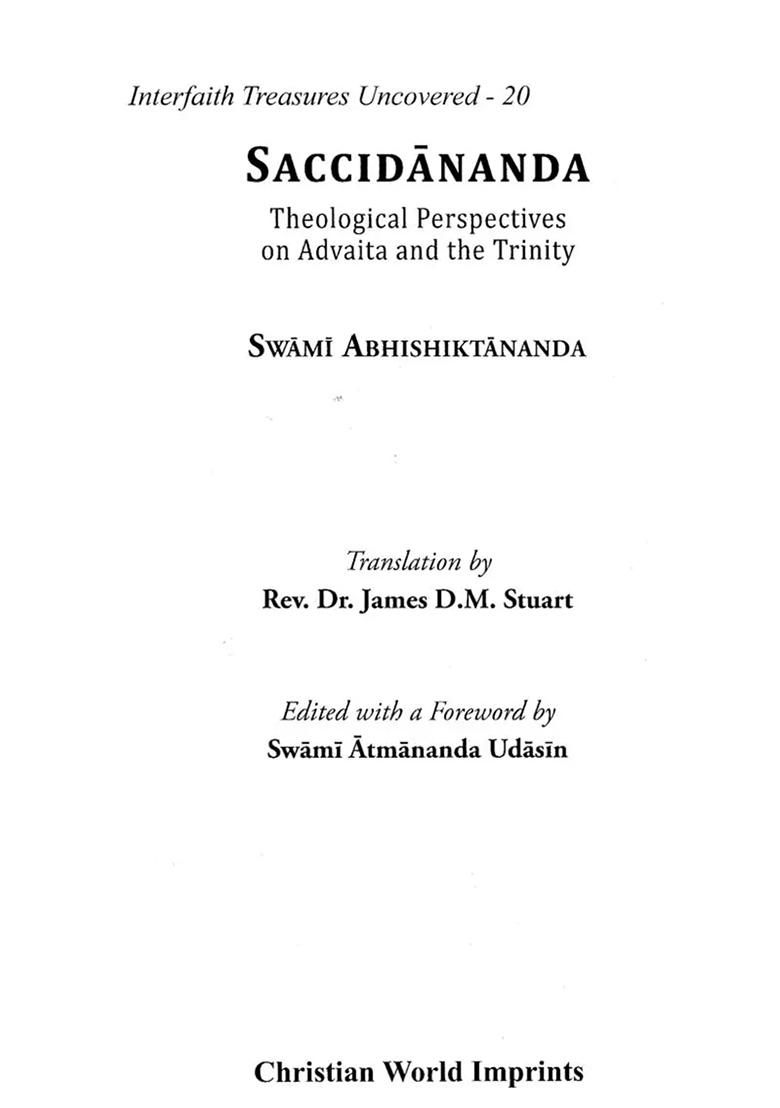 Saccidananda (Theological Perspectives On Advaita And The Trinity) - Indya