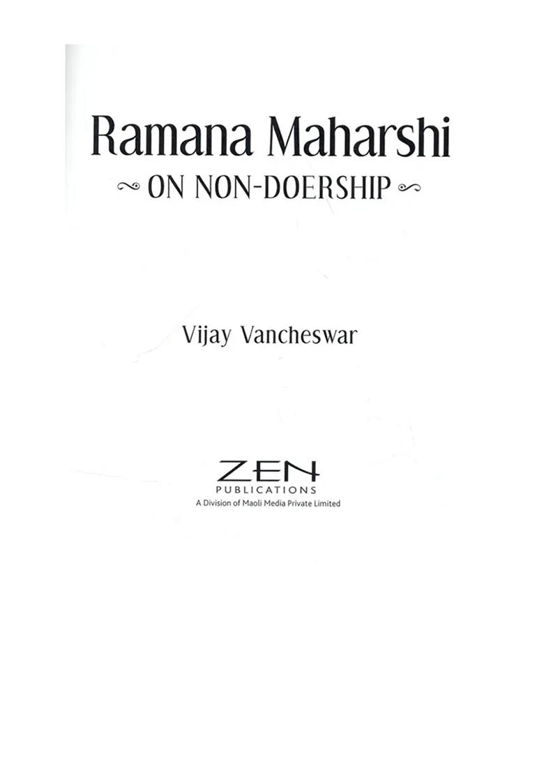 Ramana Maharshi On Non-Doership - Indya