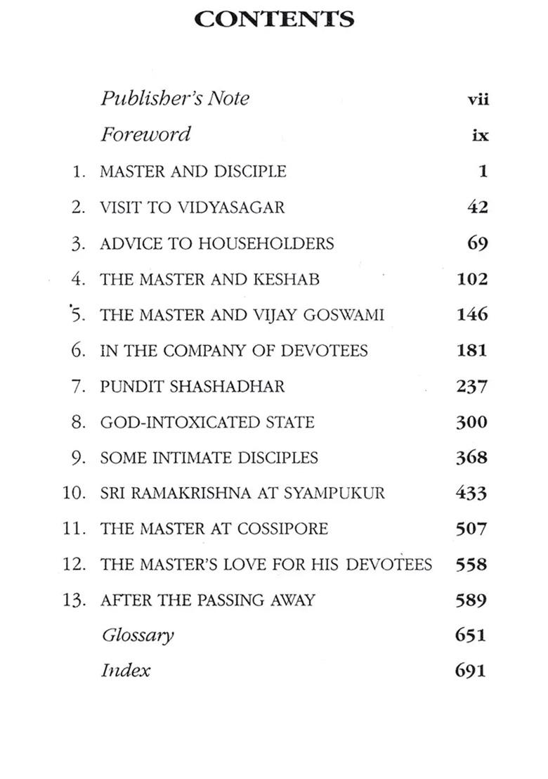 The Gospel Of Sri Ramakrishna (Abriged Edition) - Indya
