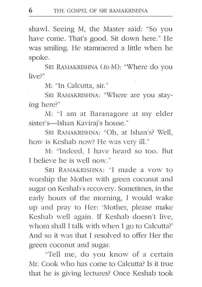 The Gospel Of Sri Ramakrishna (Abriged Edition) - Indya