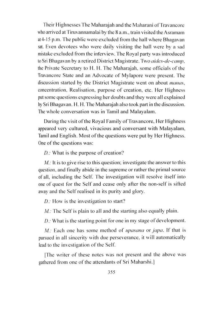 Talks With Sri Ramana Maharshi (Three Volumes In One) - Indya