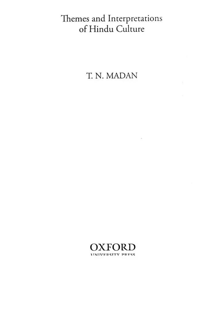 Non-Renunciation: Themes And Interpretations Of Hindu Culture - Indya