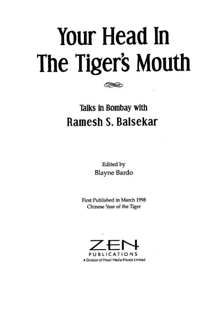 Your Head In The Tiger