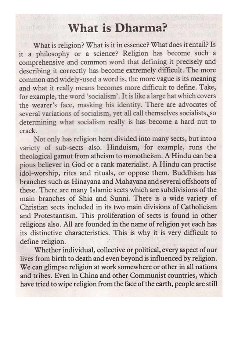 Dharma For Man (An Old And Rare Book) - Indya