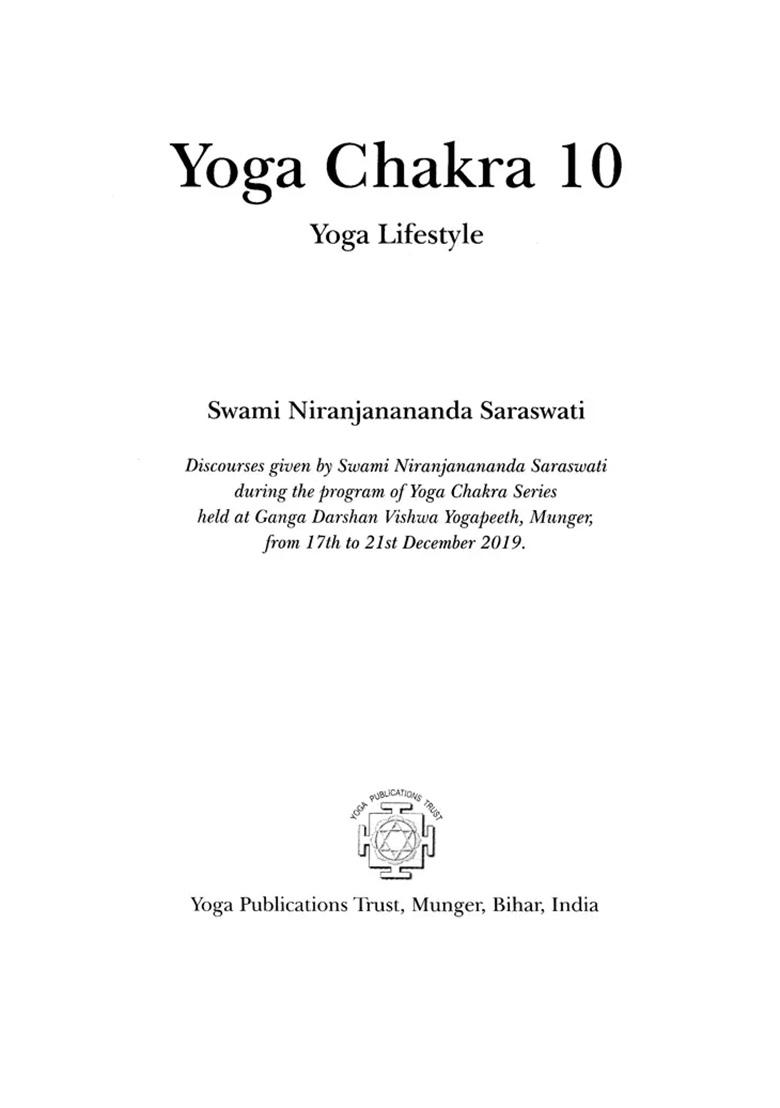 Yoga Chakra- The 2Nd Chapter: Yoga Lifestyle (Volume 10) - Indya