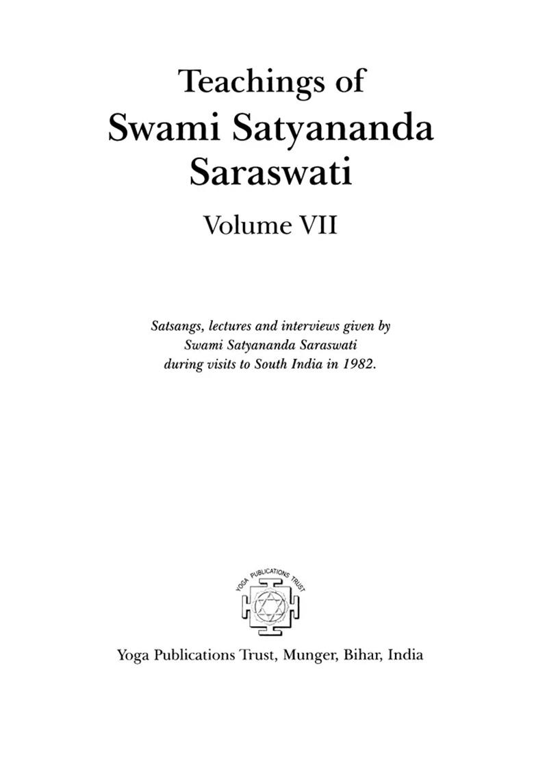 Teachings Of Swami Satyananda Saraswati: Satyananda Centenary Series (Set Of 7 Volumes: Vii To Xiii) - Indya