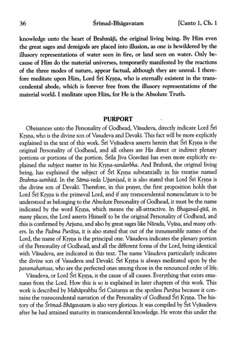 Srimad Bhagavatam: 1 To 10 Cantos (Set 10 Books- One Chapter Of Each Canto) - Indya