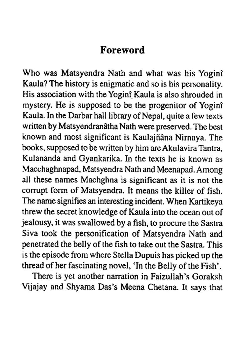 In The Belly Of The Fish (Matsyendranatha And The Chakra Of The Yoginis) - Indya