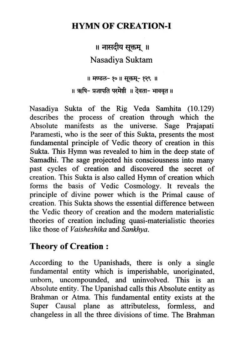Hymns From Rig-Veda (Sanskrit Text, English Translation And Notes On The Selected Suktas From The Rig-Veda) - Indya