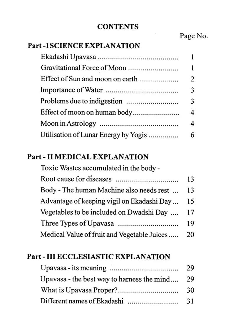 Ekadashi Upavasa- Fasting A Pathway To Spiritual Progress (With Scientific, Medical And Ecclesiastic Explanation) - Indya