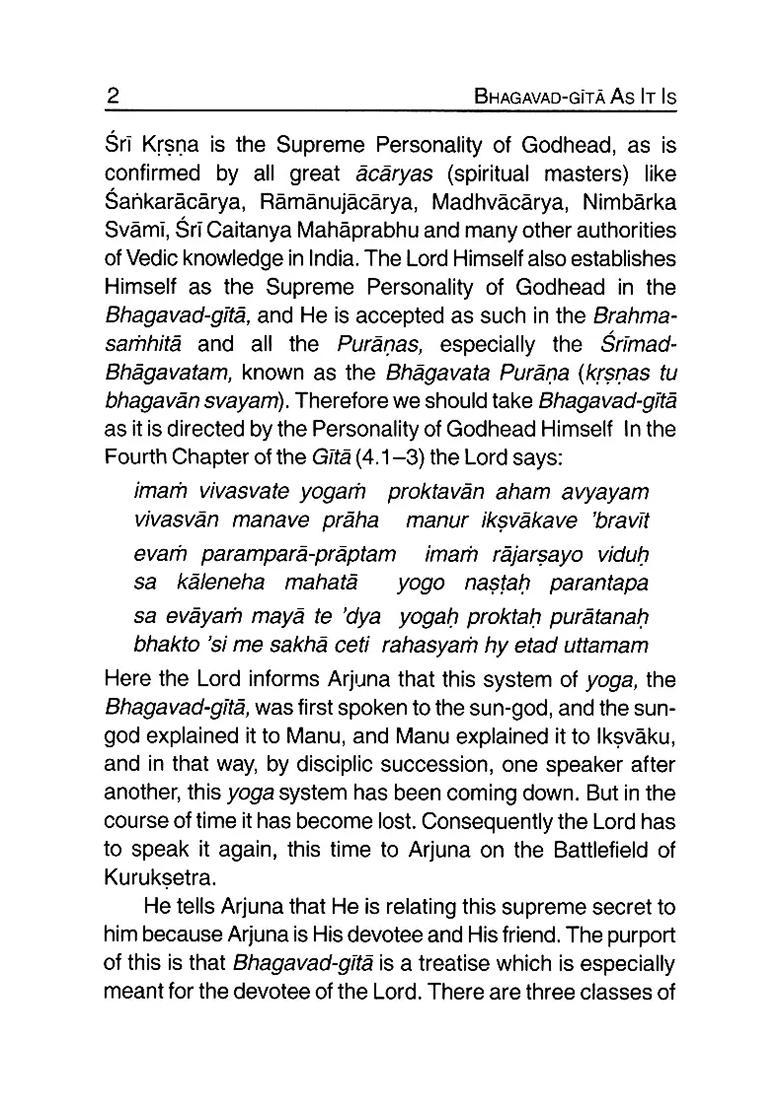 Introduction To Bhagavad-Gita - Indya