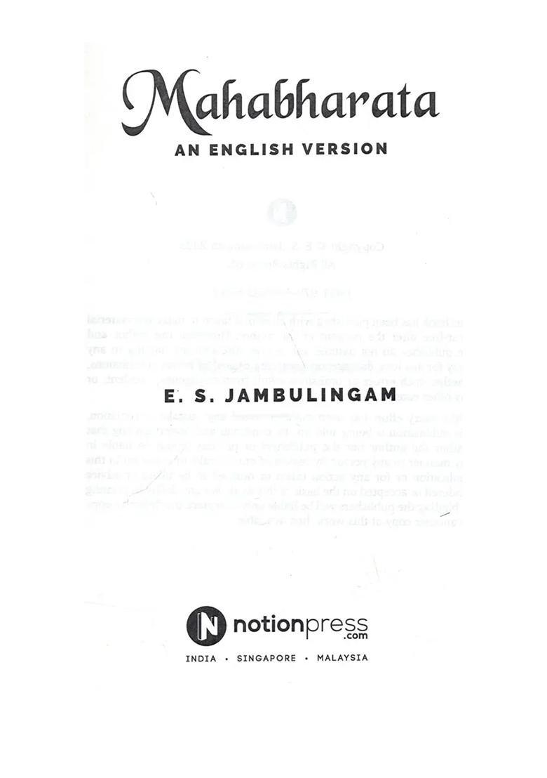 Mahabharata: An English Version - Indya