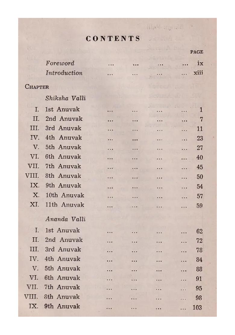 Taittiriya Upanishad With Commentary (An Old And Rare Book) - Indya