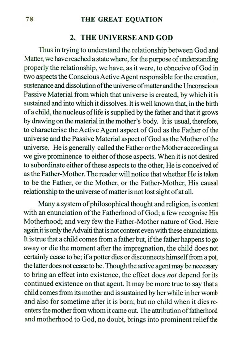 The Great Equation: Doctrine Of Advaita Vedanta - Indya