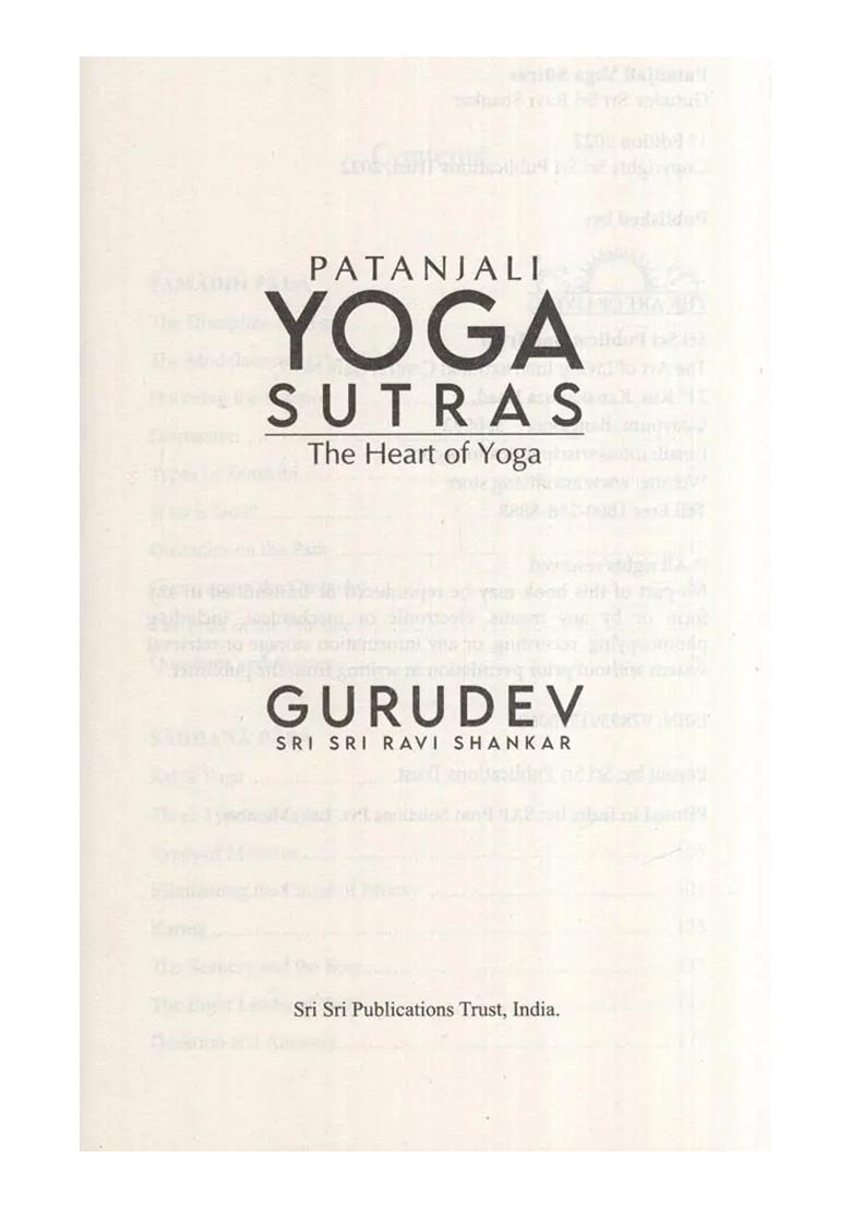 Yoga Sutras - Patanjali (The Heart Of Yoga) - Indya