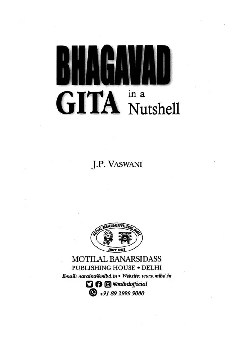 Bhagavad Gita In A Nutshell - Indya