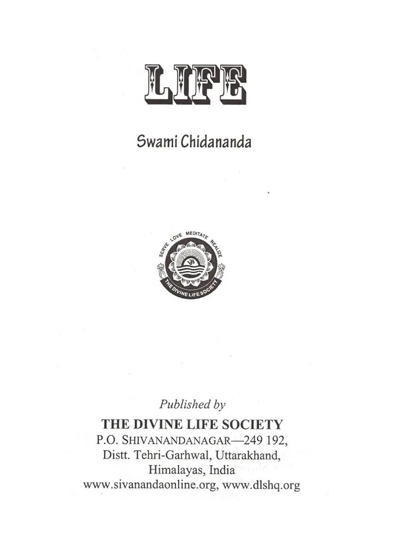 Life- Sri Swami Chidananda - Indya