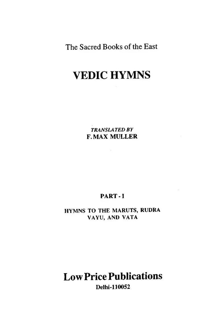 Vedic Hymns (Sacred Books Of The East) Set Of 2 Parts - Indya