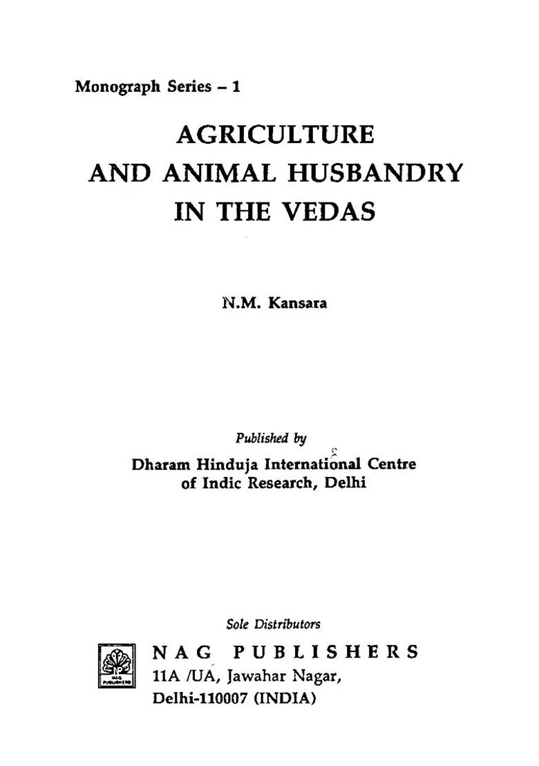 Agriculture And Animal Husbandry In The Vedas - Indya