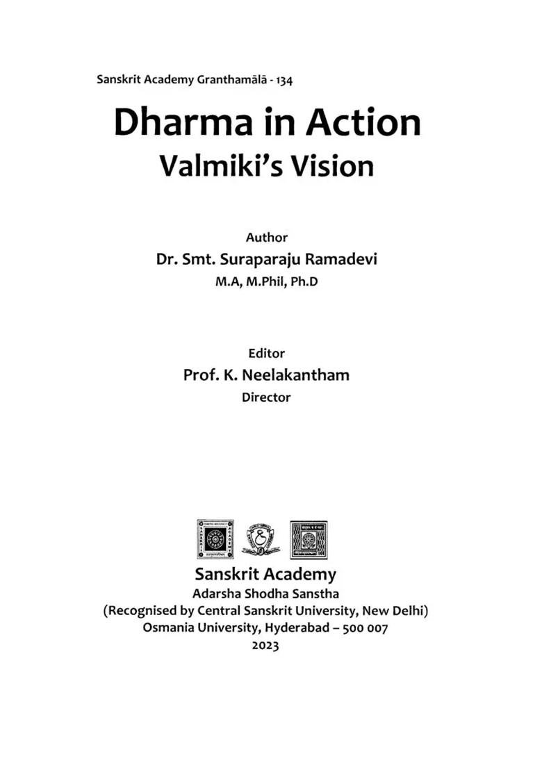Dharma In Action Valmiki