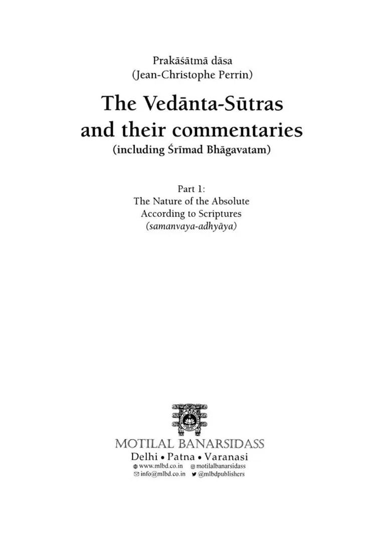 The Vedanta-Sutras And Their Commentaries (Including Srimad Bhagavatam) Vol. 1 - Indya