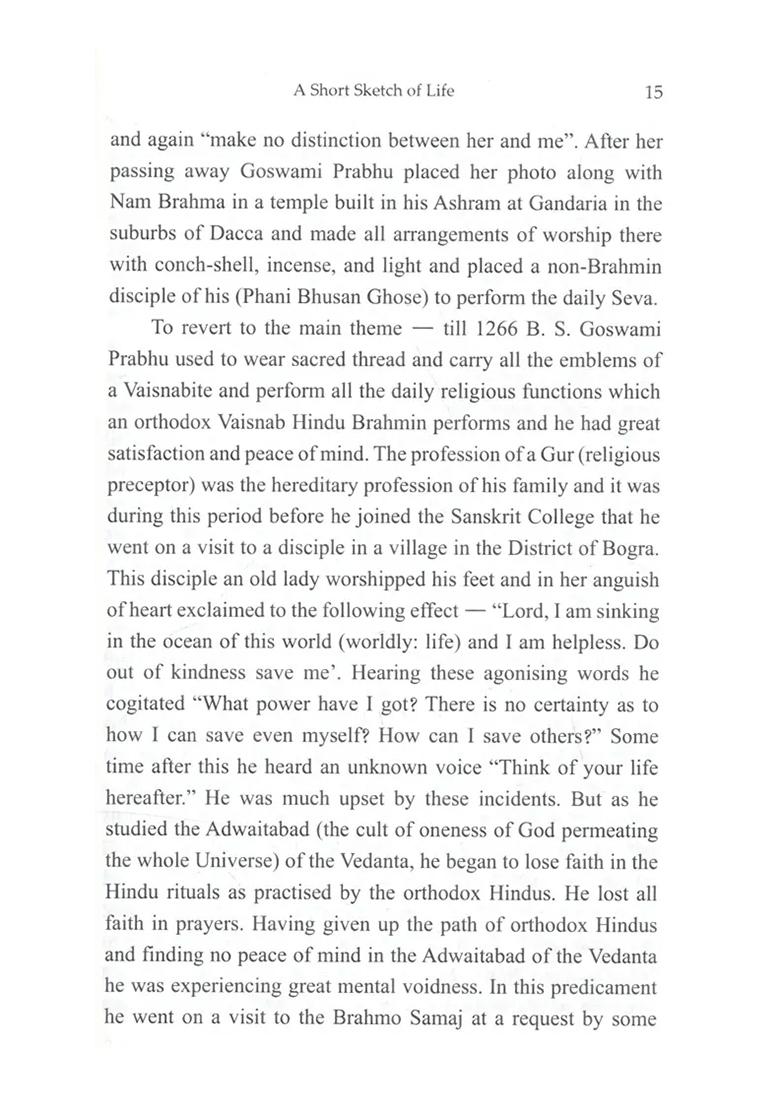 A Short Sketch Of Life Of Prabhupad Bijoykrishna Goswami - Indya